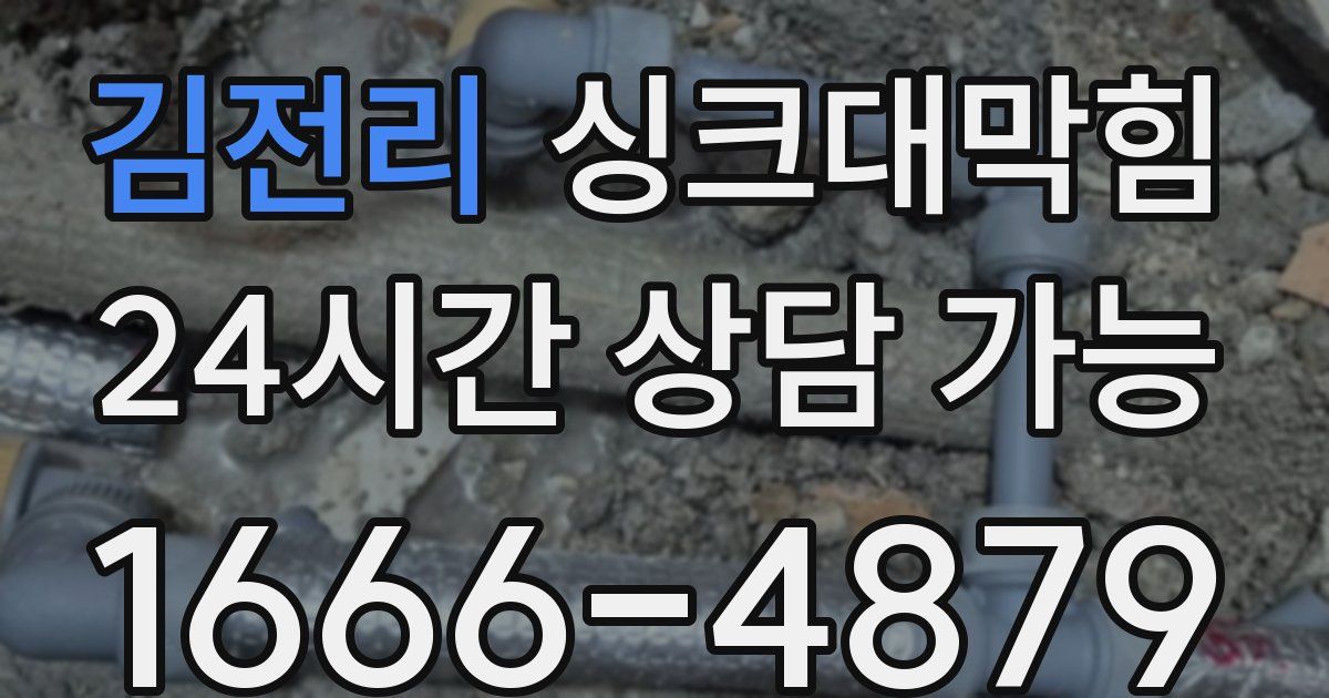 김전리 싱크대 뚫기