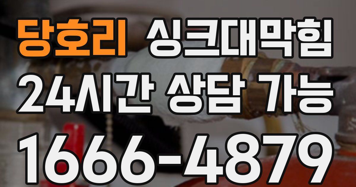 당호리 싱크대 뚫기