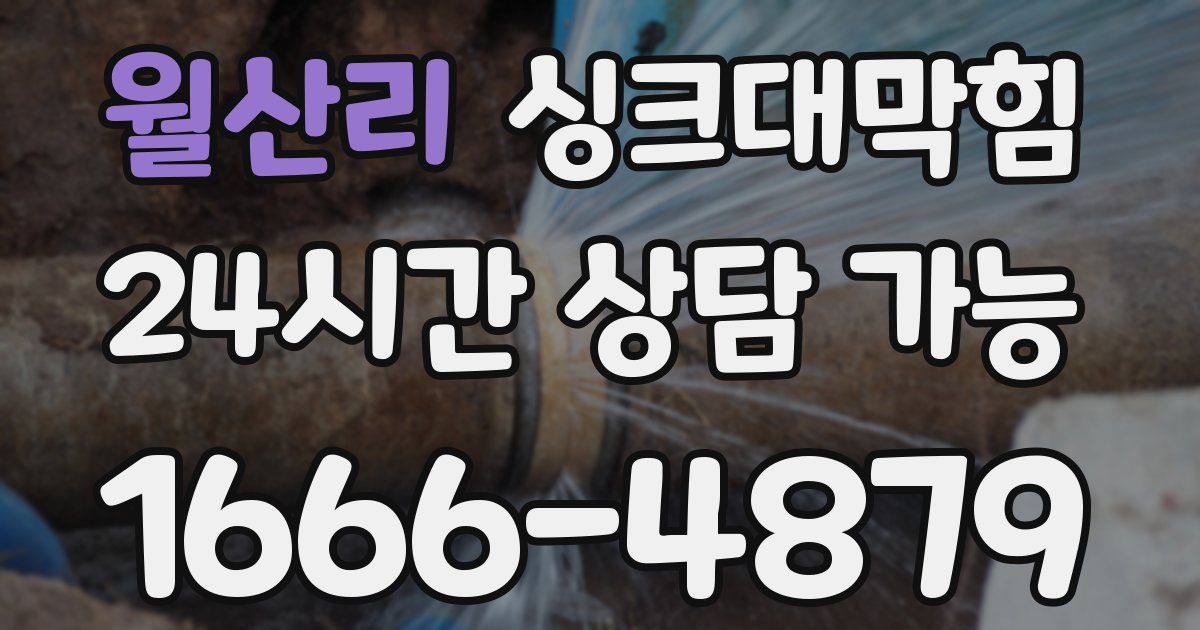 월산리 싱크대 뚫기