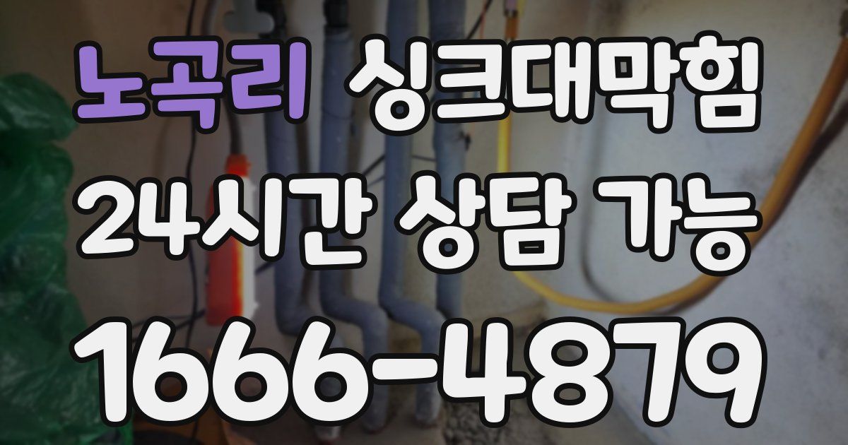 노곡리 싱크대 뚫기