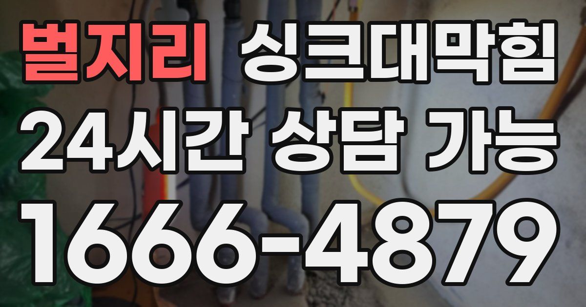 벌지리 싱크대 뚫기