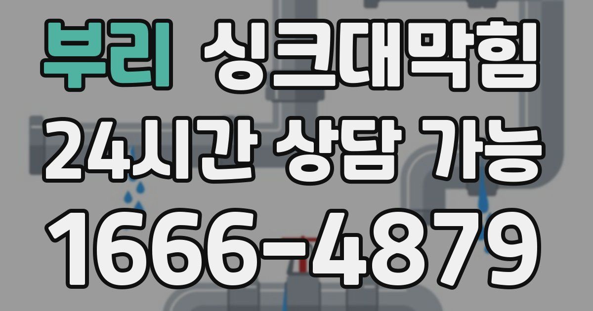 부리 싱크대 뚫기