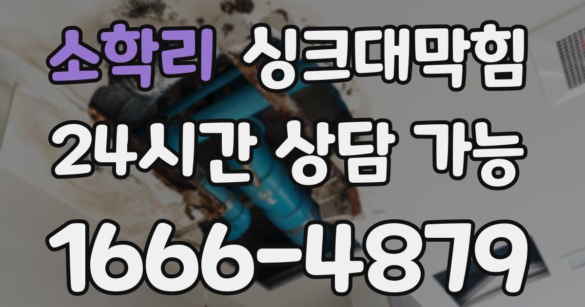 소학리 싱크대 뚫기