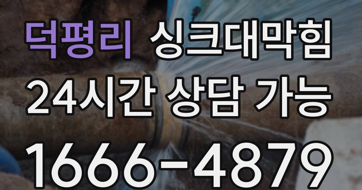 덕평리 싱크대 뚫기