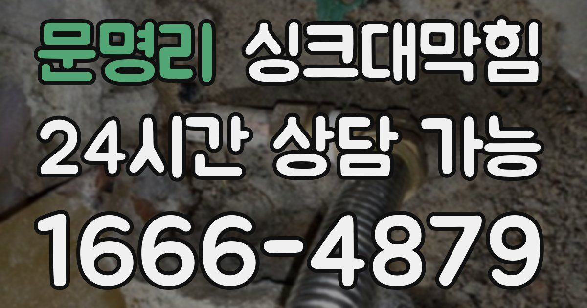 문명리 싱크대 뚫기