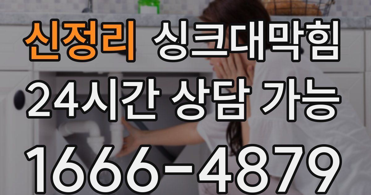 신정리 싱크대 뚫기
