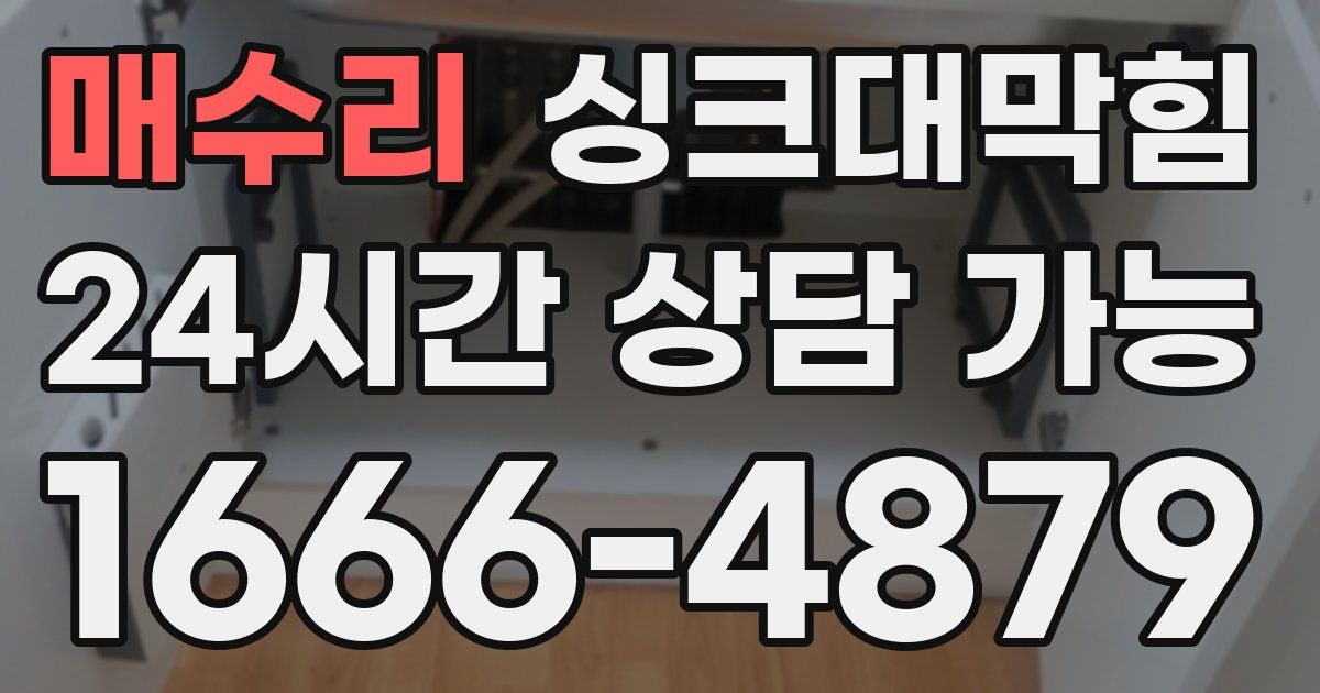 매수리 싱크대 뚫기