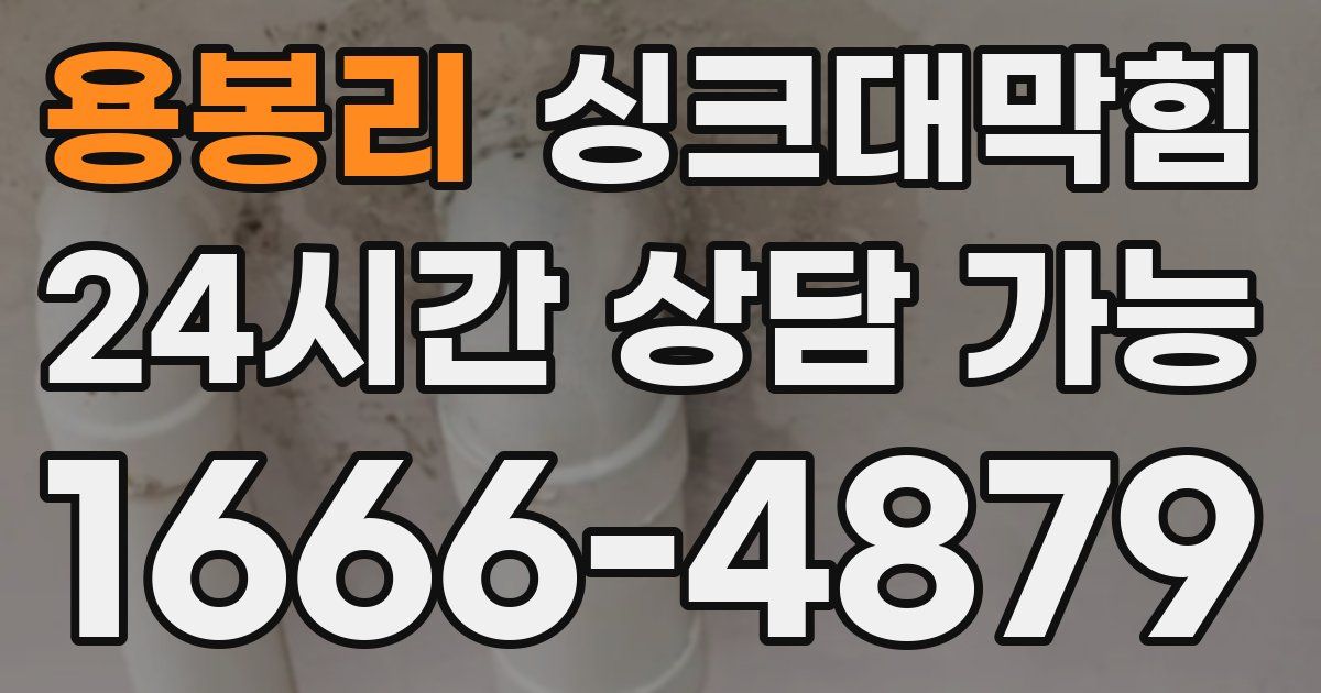 용봉리 싱크대 뚫기