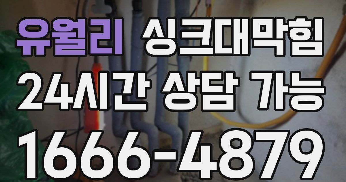 유월리 싱크대 뚫기