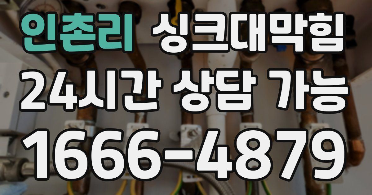 인촌리 싱크대 뚫기