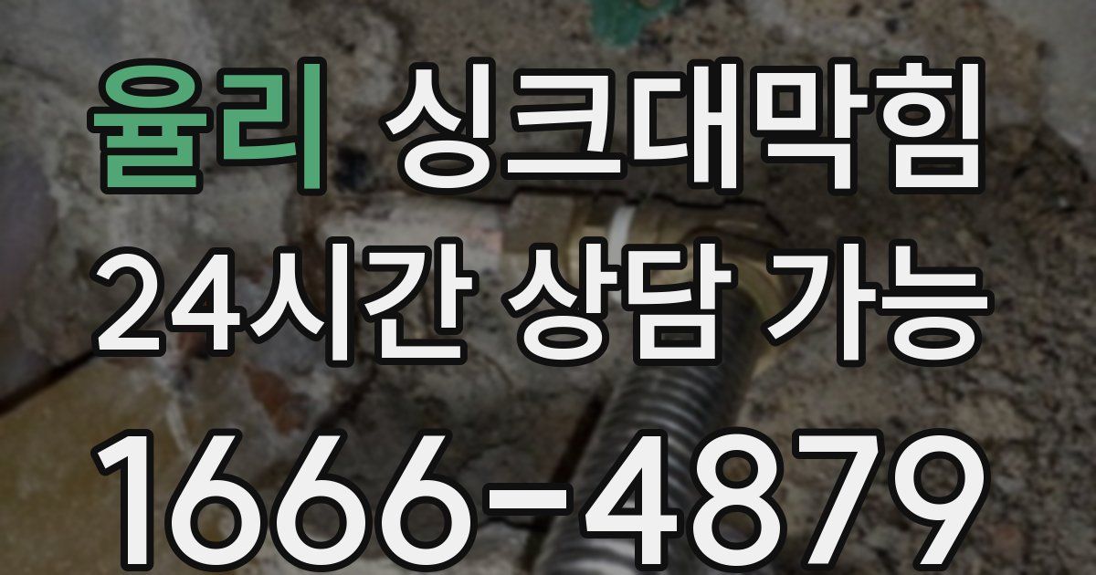 율리 싱크대 뚫기