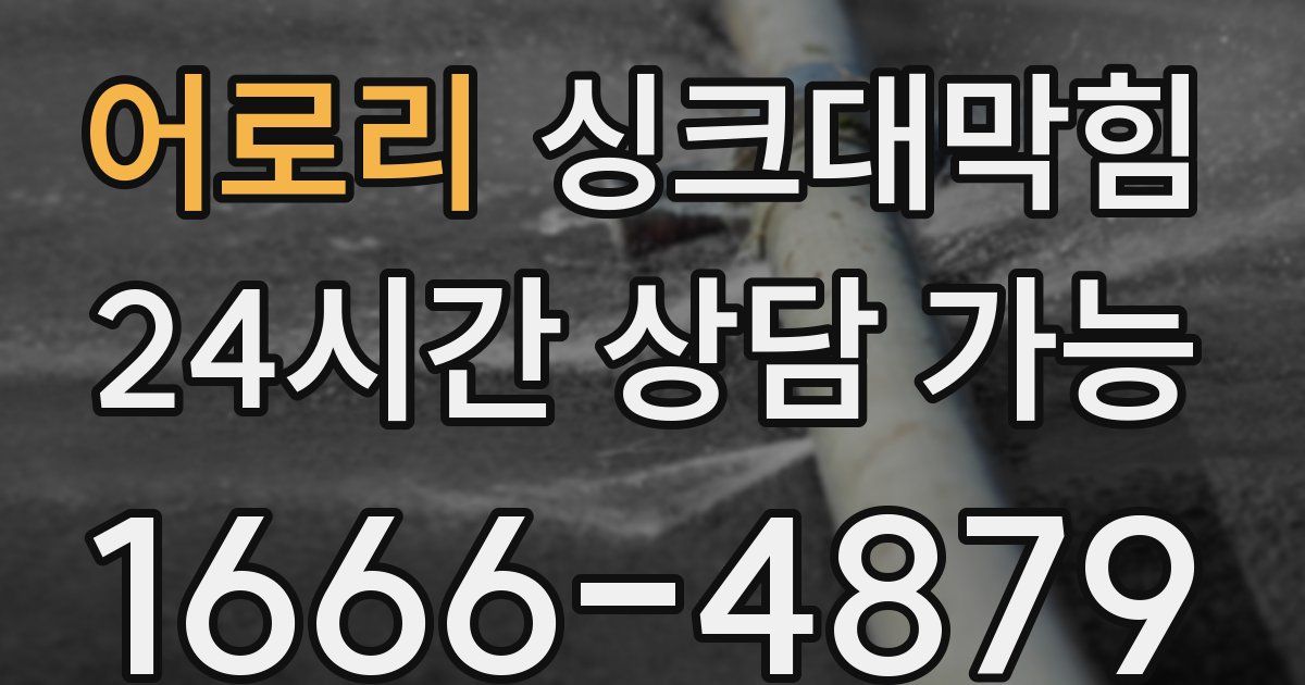 어로리 싱크대 뚫기