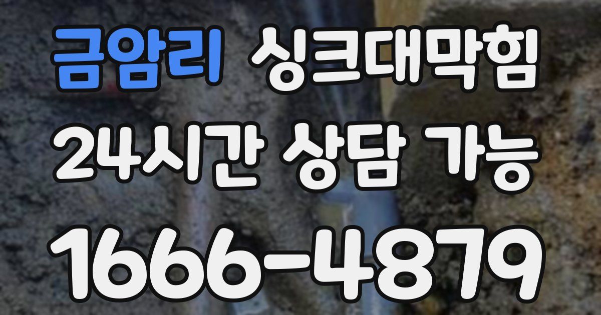 금암리 싱크대 뚫기