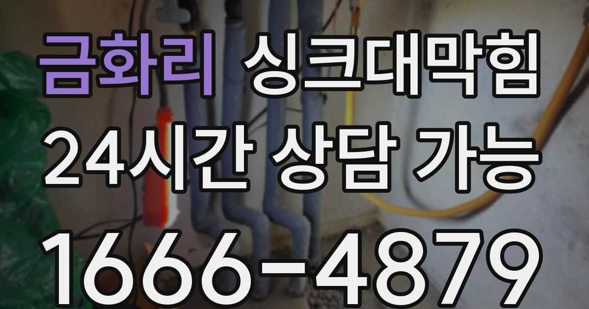 금화리 싱크대 뚫기
