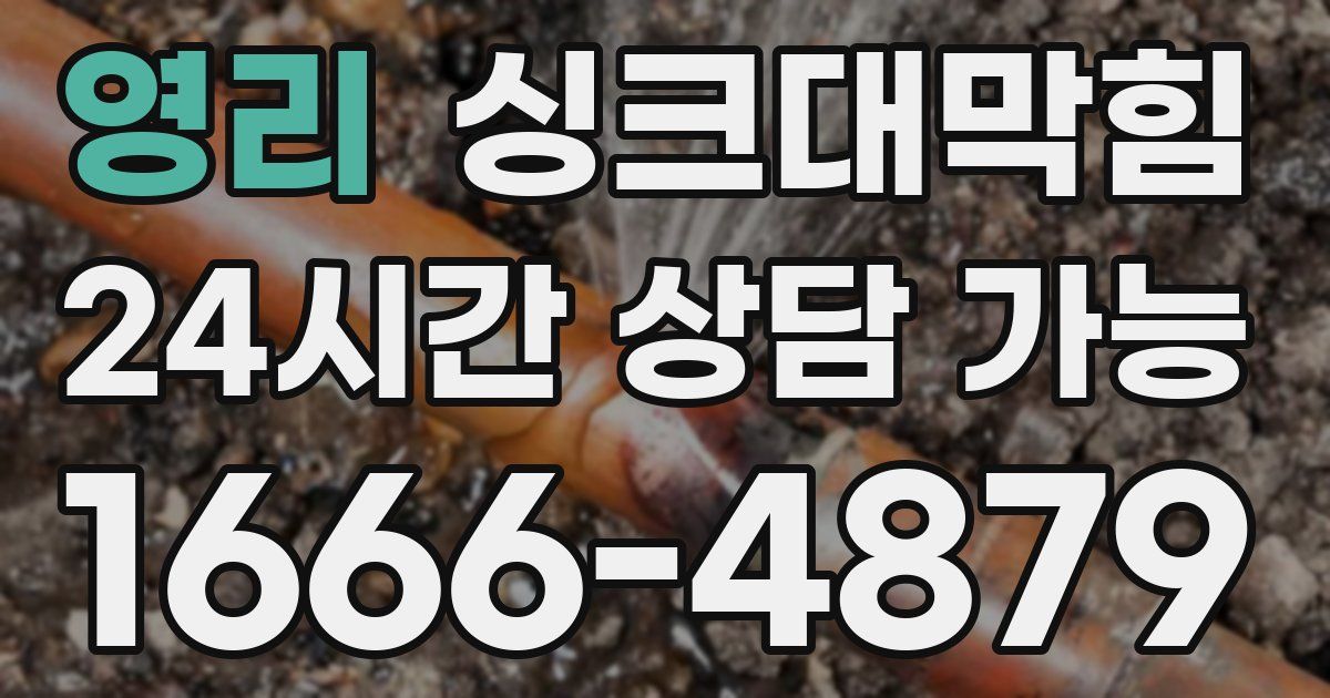 영리 싱크대 뚫기