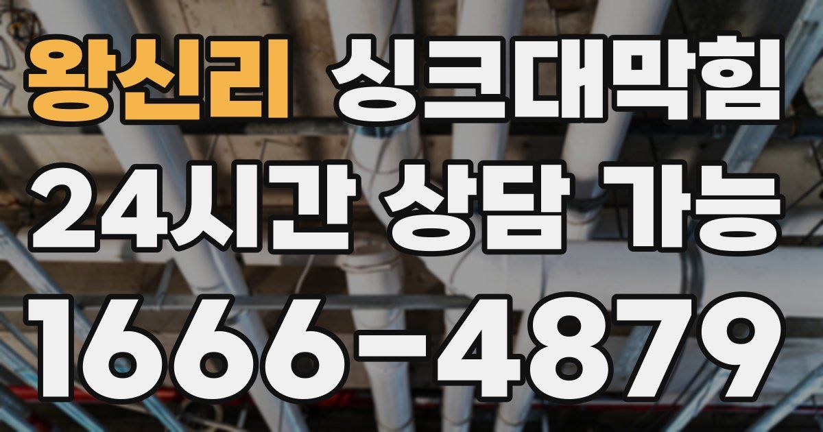 왕신리 싱크대 뚫기