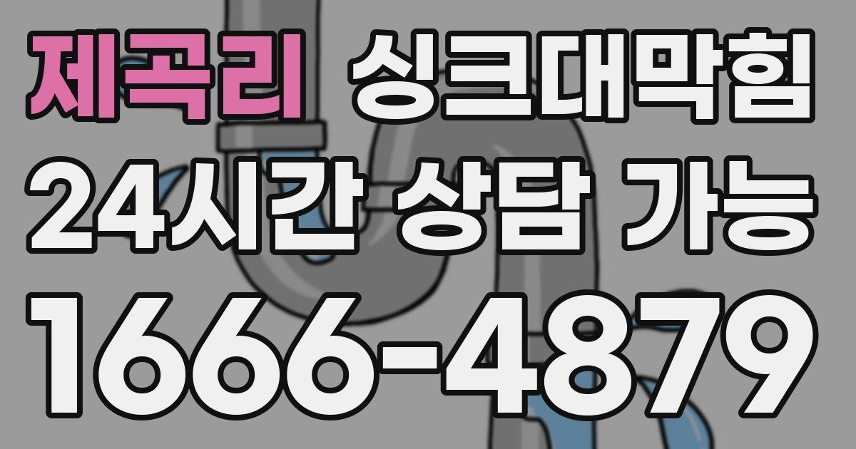 제곡리 싱크대 뚫기