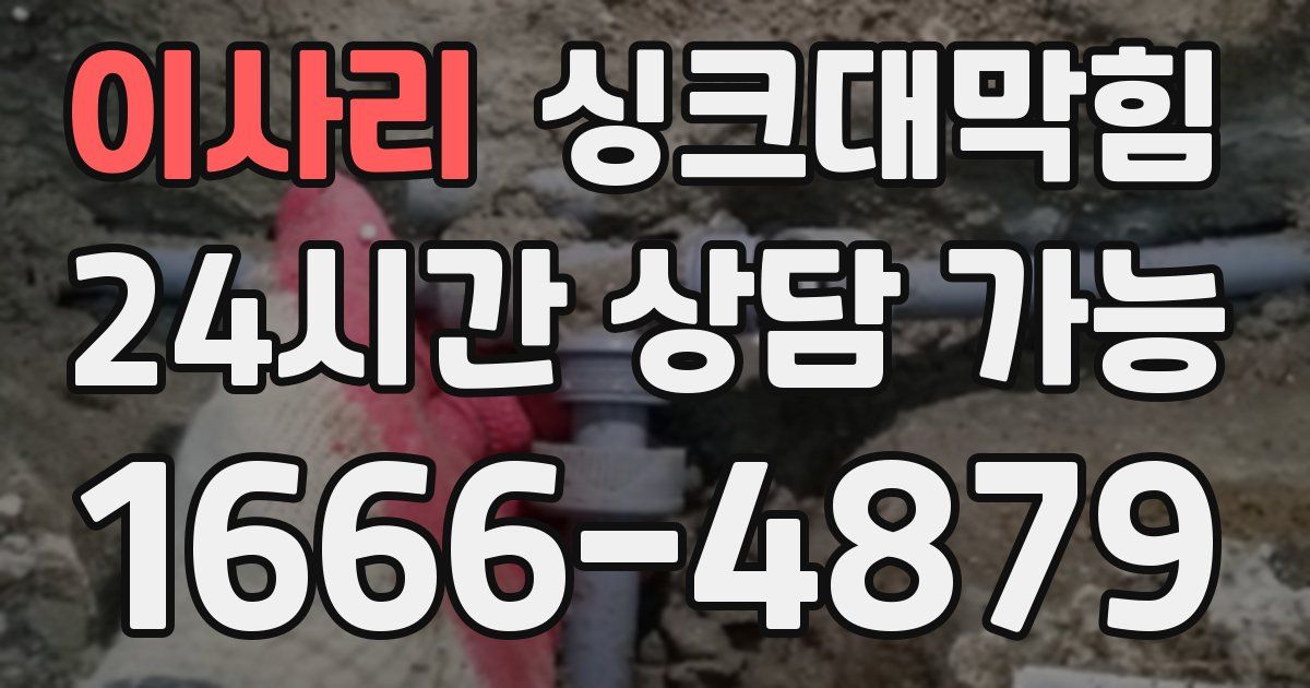 이사리 싱크대 뚫기