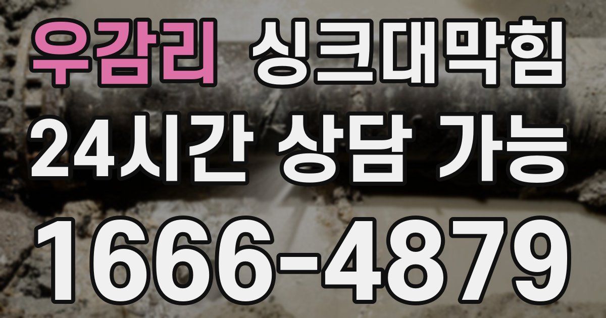 우감리 싱크대 뚫기