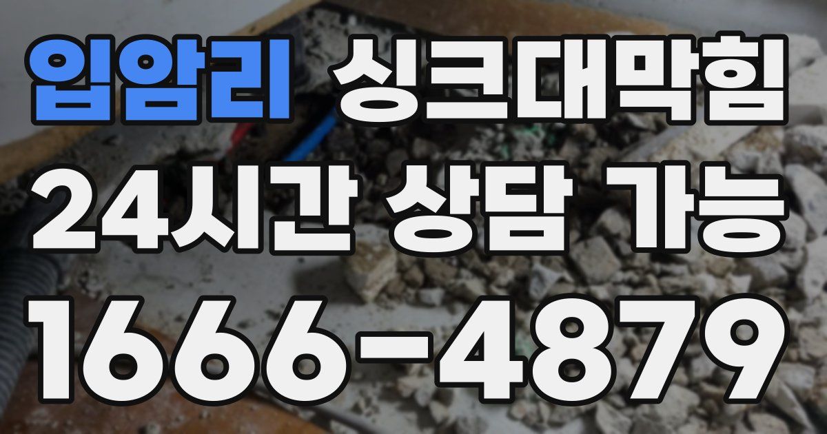 입암리 싱크대 뚫기