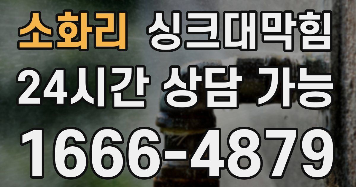 소화리 싱크대 뚫기