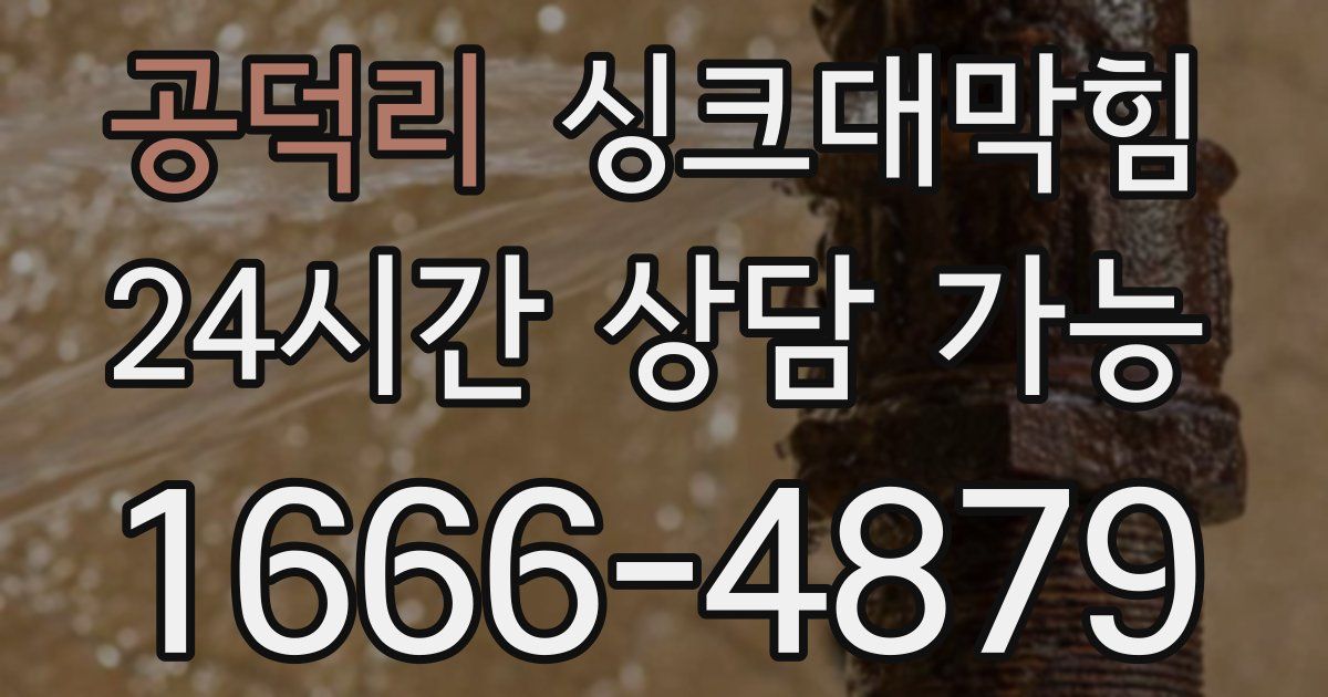 공덕리 싱크대 뚫기
