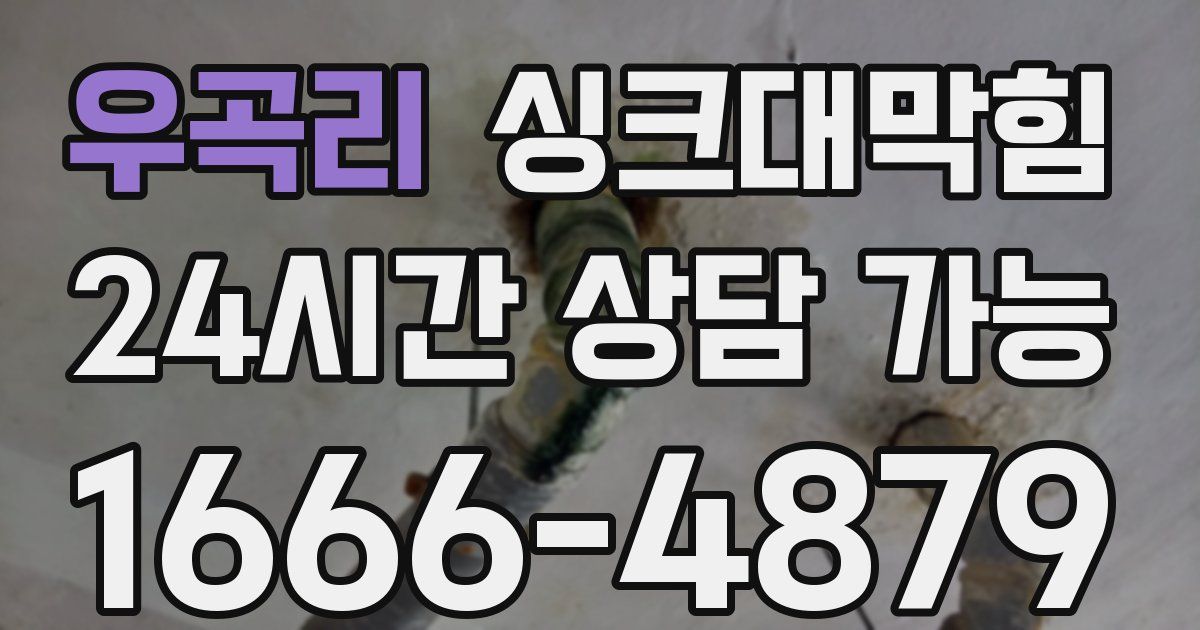 우곡리 싱크대 뚫기