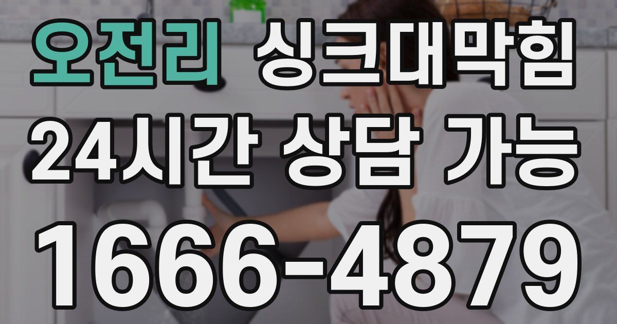 오전리 싱크대 뚫기