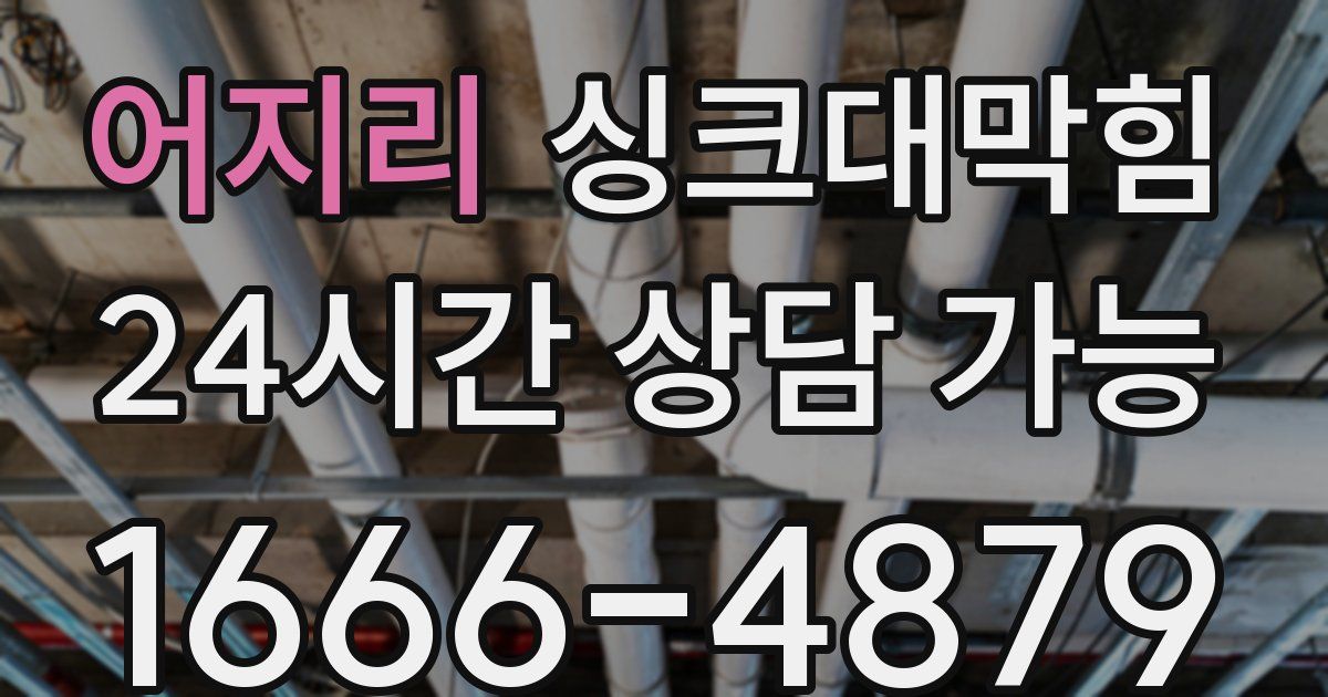 어지리 싱크대 뚫기