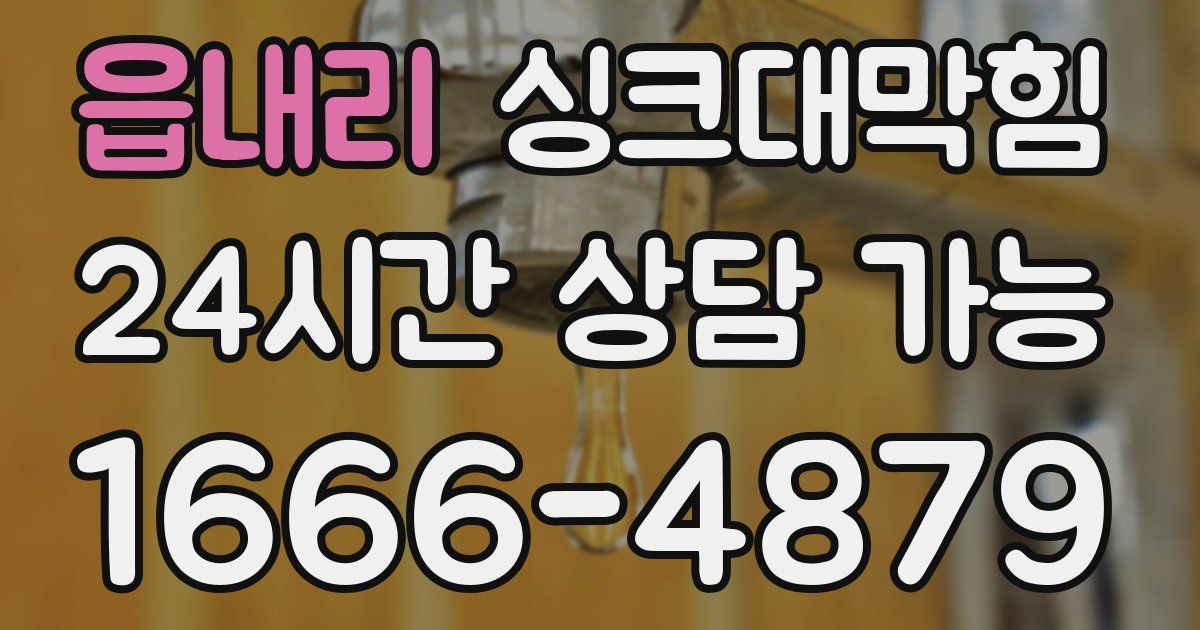 읍내리 싱크대 뚫기