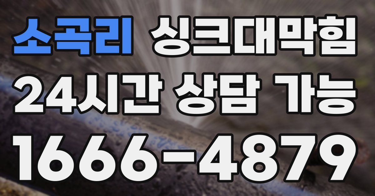 소곡리 싱크대 뚫기