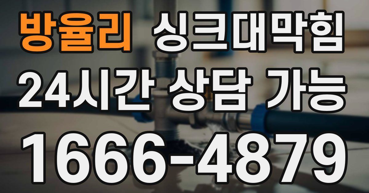 방율리 싱크대 뚫기