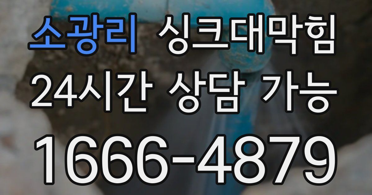 소광리 싱크대 뚫기