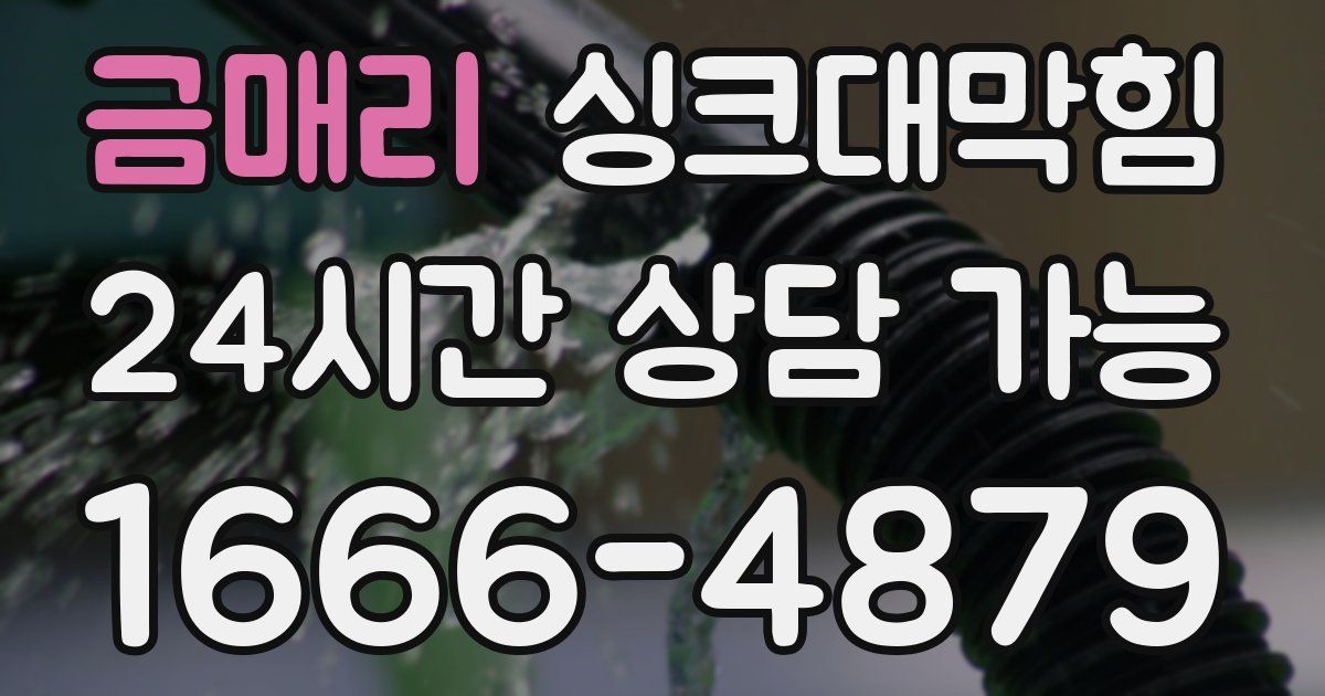 금매리 싱크대 뚫기