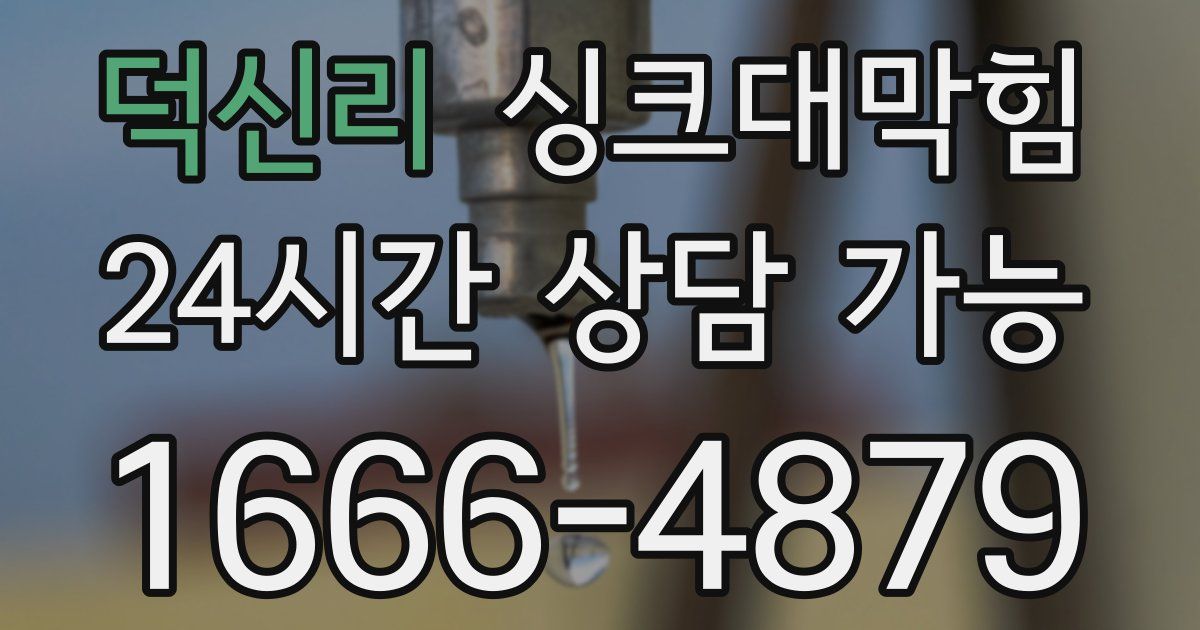 덕신리 싱크대 뚫기