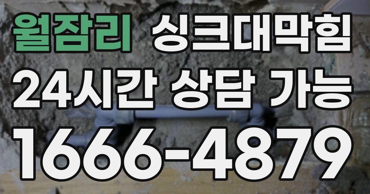월잠리 싱크대 뚫기