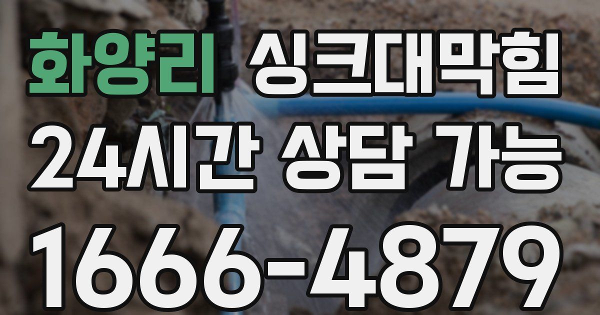 화양리 싱크대 뚫기