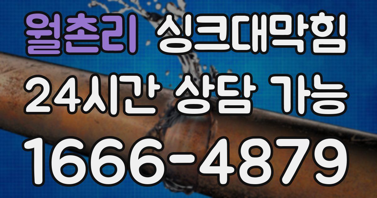월촌리 싱크대 뚫기