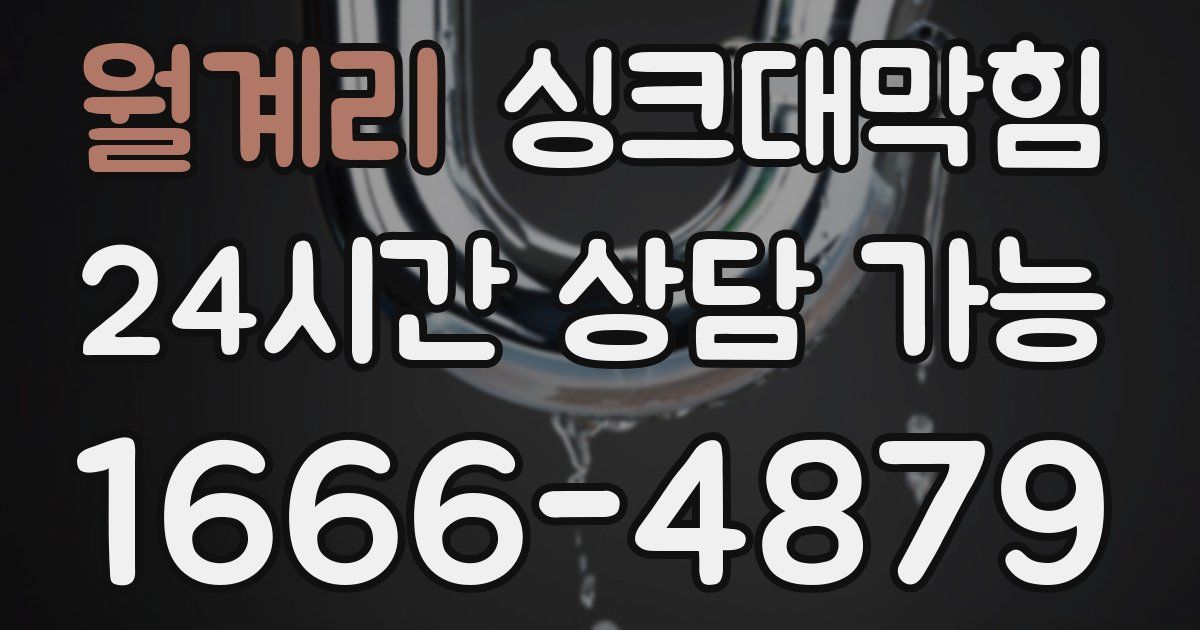 월계리 싱크대 뚫기