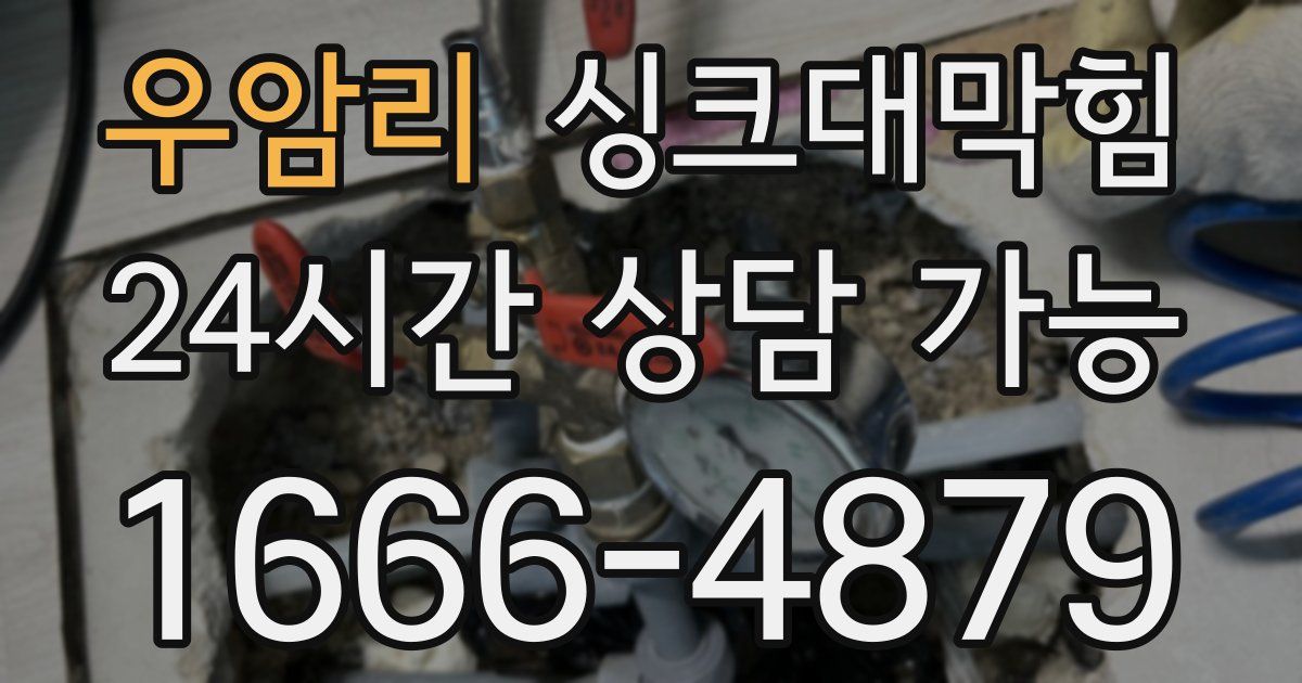 우암리 싱크대 뚫기