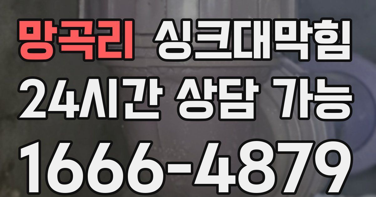 망곡리 싱크대 뚫기