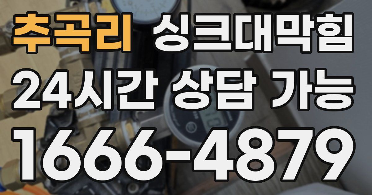 추곡리 싱크대 뚫기