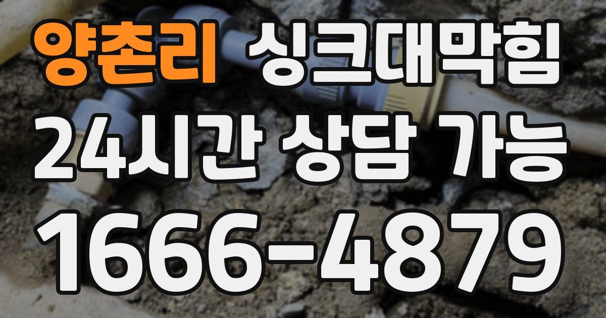 양촌리 싱크대 뚫기