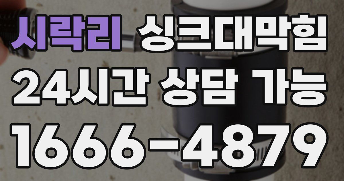 시락리 싱크대 뚫기