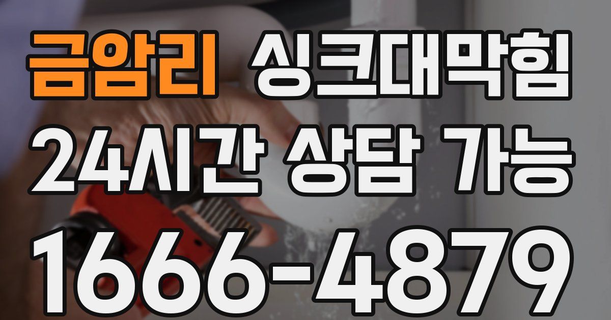 금암리 싱크대 뚫기
