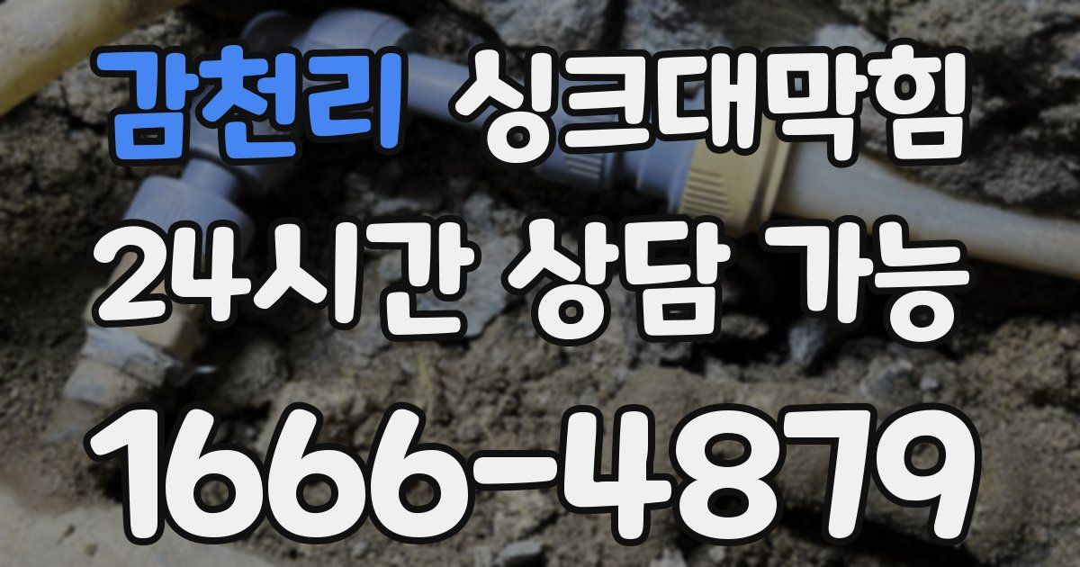 감천리 싱크대 뚫기