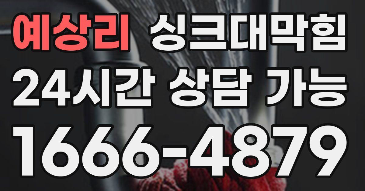 예상리 싱크대 뚫기