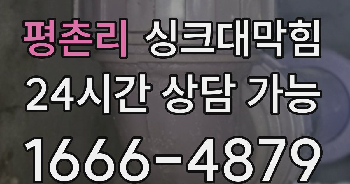 평촌리 싱크대 뚫기