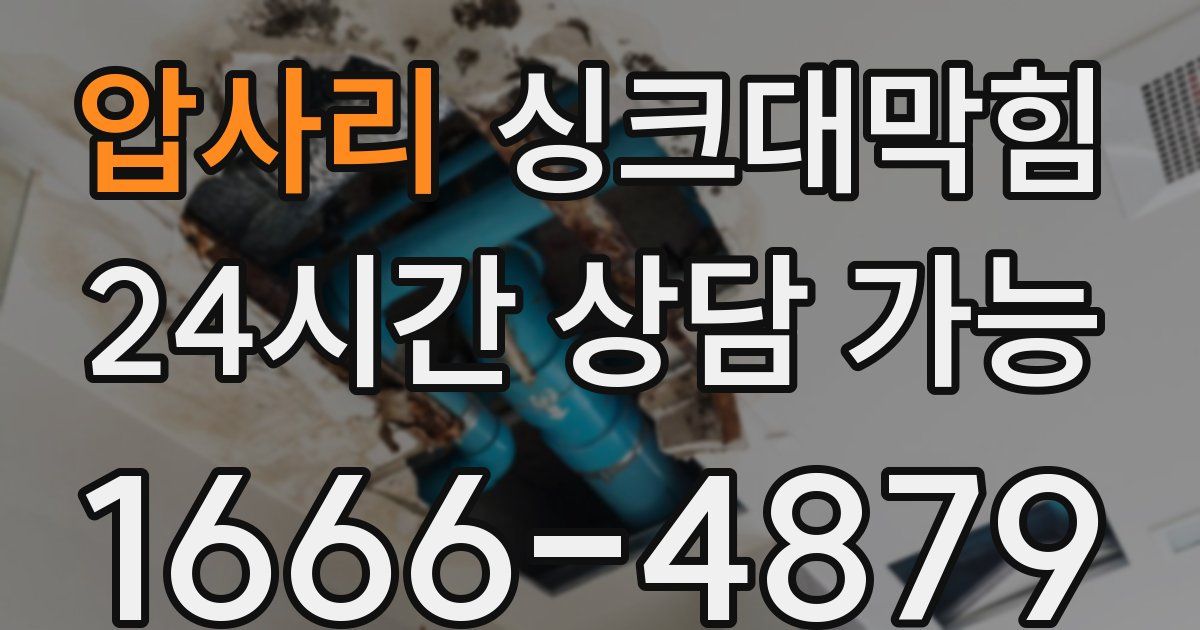 압사리 싱크대 뚫기