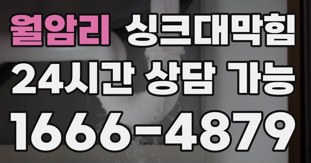 월암리 싱크대 뚫기